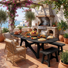 Solid Wood Dining Table with Artistic Branch Style Base for Dining Room