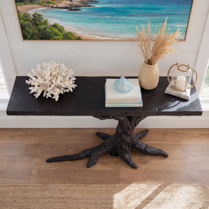 Branch Pedestal Solid Wood Console Table