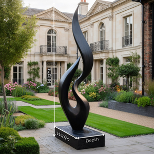 Large Handcrafted Abstract Wood Sculpture for Garden and Entryway