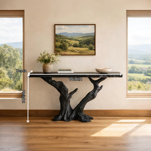 Twin Trunk Solid Wood Console Table