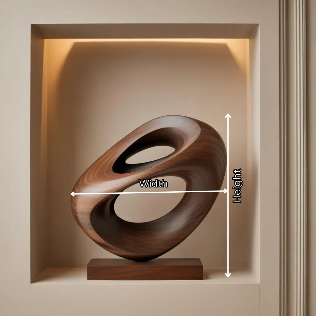 Abstract Hollow Form Sculpture Modern Organic Tabletop Decor