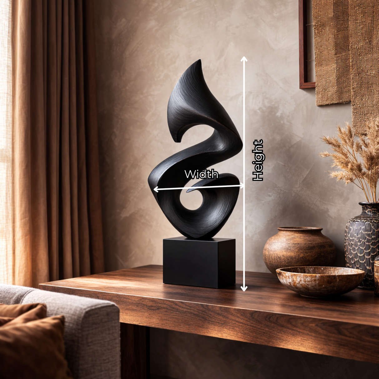 Abstract Spiral Sculpture Modern Minimalist Tabletop Decor