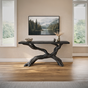 Cross-Branch Solid Wood Console Table