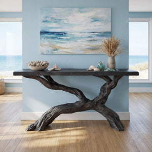 Cross-Branch Solid Wood Console Table