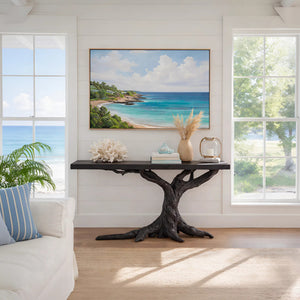 Branch Pedestal Solid Wood Console Table