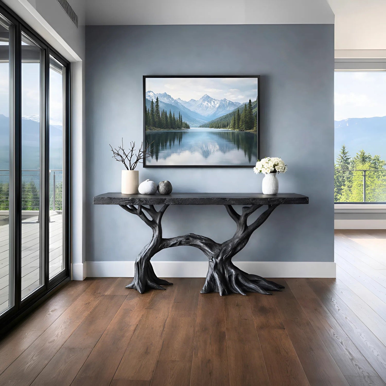 Open Arch Solid Wood Console Table