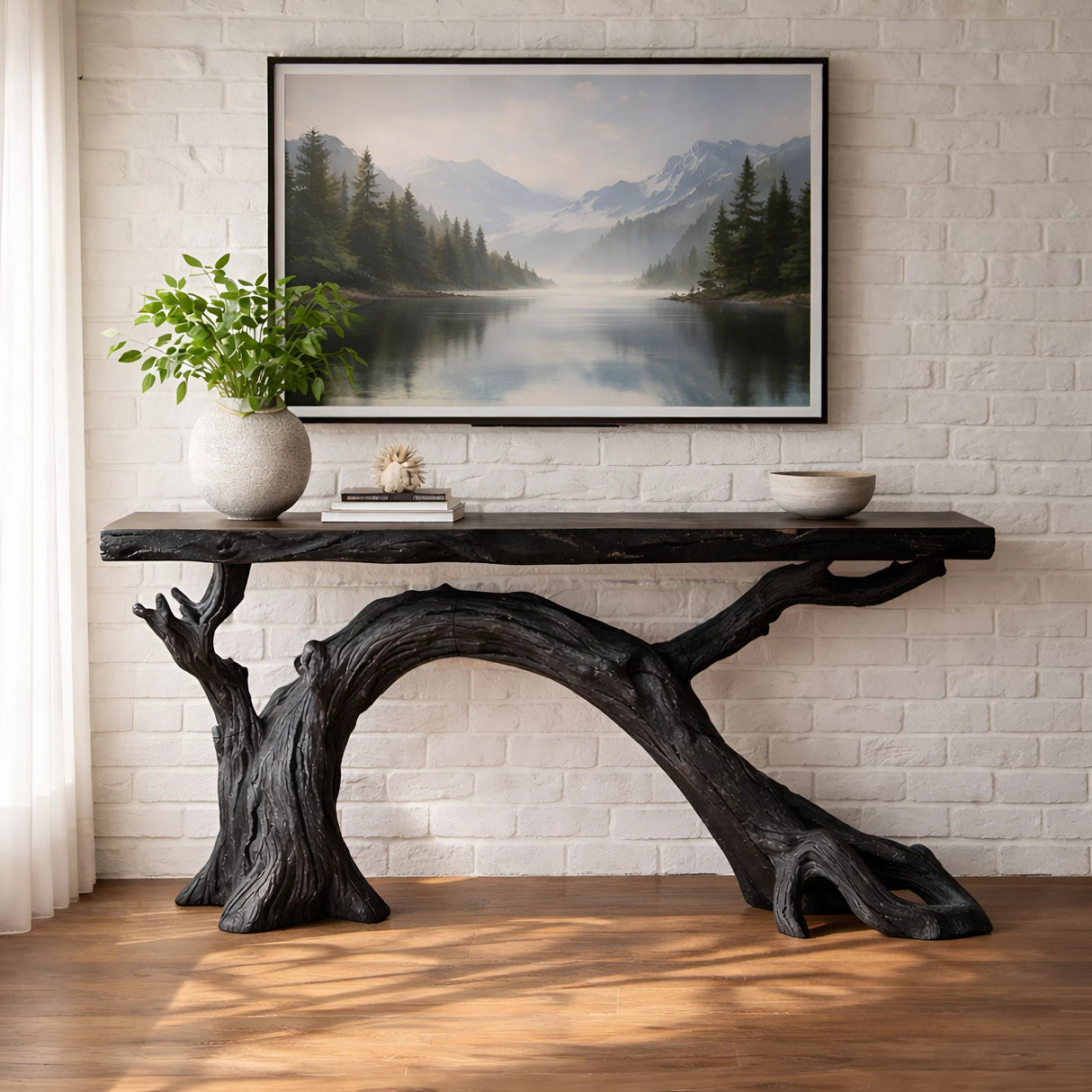 Arched Branch Solid Wood Console Table