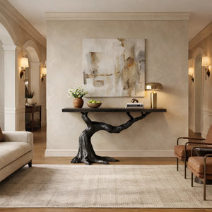 Single Canopy Solid Wood Console Table