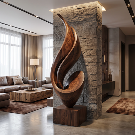 Large Abstract Floor Sculpture for Indoor and Outdoor Spaces