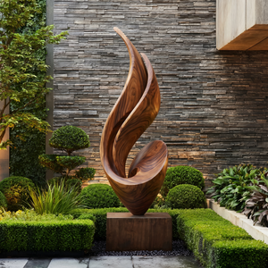 Large Abstract Floor Sculpture for Indoor and Outdoor Spaces