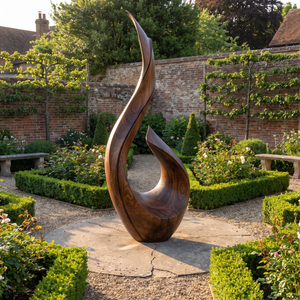 Large Outdoor Solid Wood Sculpture for Courtyards, Gardens, and Modern Landscapes