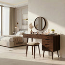 Solid Wood Vanity Table with Storage Cabinet