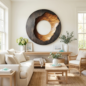 Contemporary Solid Wood Wall Art for Living Room Display
