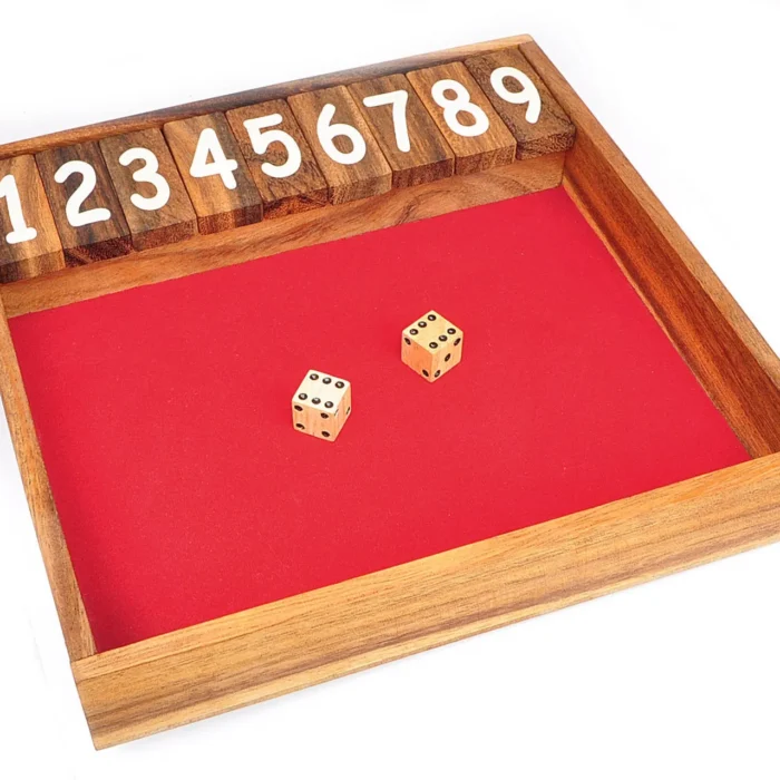 Classic Shut The Box Wooden Dice Game For Family Play